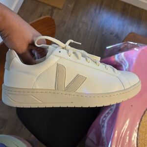 Veja Off-White Leather Sneakers